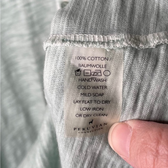 Peruvian Connection Verdigris Lagos Shirt Dress Women’s XS in Green Button Up - Picture 8 of 8